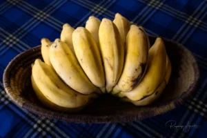 Memfu eller ladyfingers, små søte bananer i Uganda